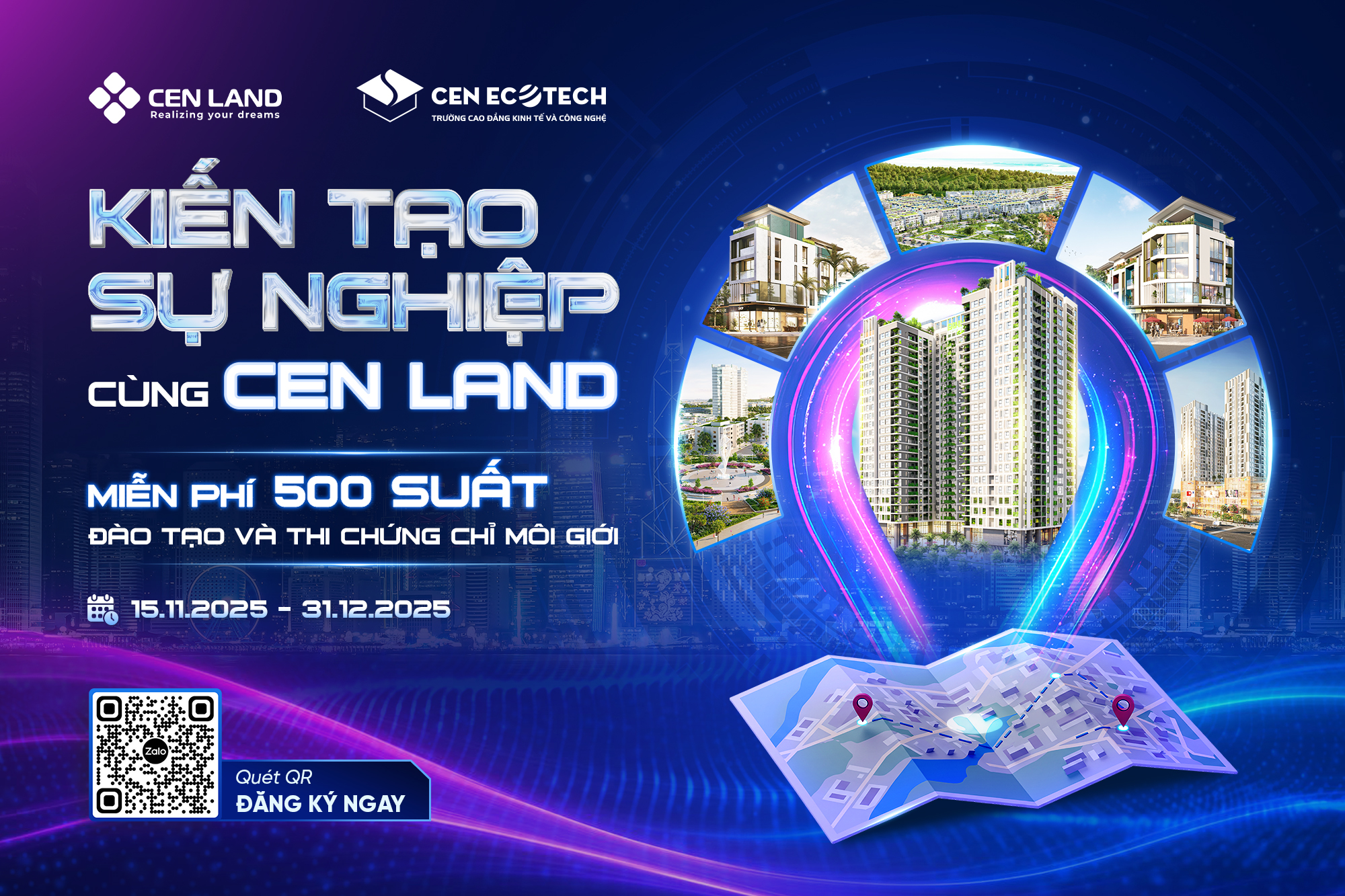 Cen Land mở 500 cơ hội miễn phí nâng chuẩn nghề môi giới bất động sản